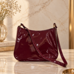 Glossy Patent Leather Shoulder Bag