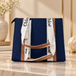 Ribbon Strap Canvas Tote Bag