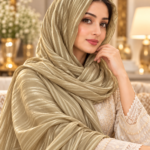 Georgette Striped Shimmer Scarf