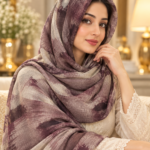 Joshan Abstract Watercolor Printed Scarf