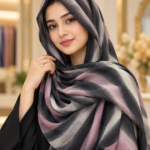 Joshan Brush Stripe Printed Scarf