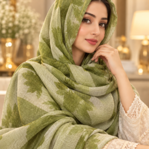 Joshan Abstract Leaf Printed Scarf